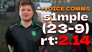 s1mple 239 rt214 VOICE COMMS vs FACEIT dust2 cs2 pov [upl. by Akerue315]