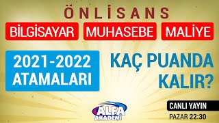 Önlisans Bilgisayar Programcılığı Muhasebe Maliye 20212022 KPSS atama puanları ne olur [upl. by Lanta]