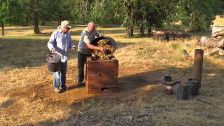 Making Biochar and Charcoal with the Brick Chimney Kiln [upl. by Einallem626]