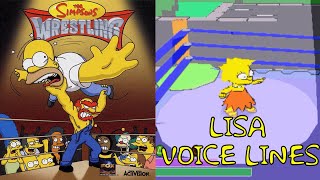 Lisa Simpsons PreFight Voice Lines  The Simpsons Wrestling  PS1 [upl. by Ellezig777]