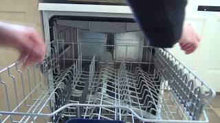 How to Tip 25  Raise or lower the top washing rack on a Siemens Varioflex Dishwasher [upl. by Eivla476]