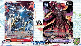 DIGIMON TCG Local match Jesmon Red vs Beelzemon X Purple  PIEDRA BRUJA [upl. by Heddie]