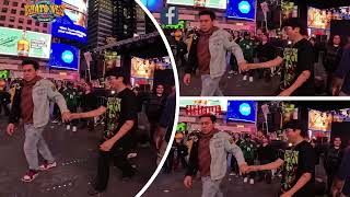 CUMBIA CHAMBACU  EN TIMES SQUARE NEW YORK  AUDIO SONIDO FANTASMA CESAR JUAREZ  100X100 SONIDERO [upl. by Clovis]