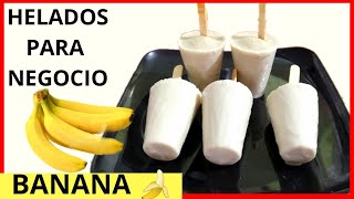 DELICIOSOS HELADOS CASEROS CREMOSOS DE BANANA HELADOS DE BANANAhelados gourmet [upl. by Cornish223]