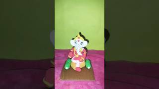 Lord ganesh ji making with a super clay 🌸🙏ganesh clayart shorts trending viralshorts [upl. by Janie]