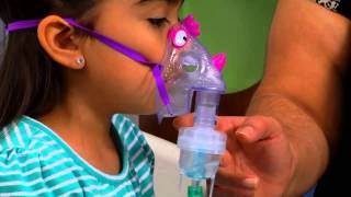 How to Use a Nebulizer Machine with a Mask for a Child [upl. by Oivalf571]