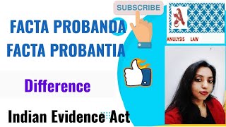 Evidence Law  L  facta probanda amp facta probantia  factum probandum and factum probans [upl. by Amiarom]