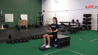 Seated Single Leg Weighted Calf Raise Soleus Bias [upl. by Eitra]