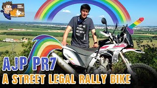 AJP PR7  Adventure motorcycle review unicorn material [upl. by Alica852]