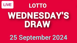 The National Lottery Lotto Draw Live Results from Wednesday 25 September 2024  lotto live [upl. by Lingwood498]