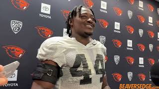 Oregon State LB Melvin Jordan Talks Defense Leadership amp MORE [upl. by Akienat]