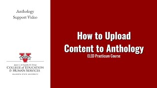 How to Upload Content to Anthology [upl. by Alissa]