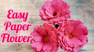 How To Make Crepe Paper Flower Aster  Easy Ideas Decoration  DIY Paper Flowers [upl. by Namzaj894]