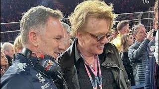 Guns N’Roses Axl Rose Visiting GP Las Vegas F1 AMAZING [upl. by Eltsyek439]