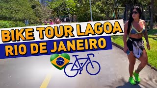 ðŸš´ðŸ»BIKE TOUR ðŸ‡§ðŸ‡· BRAZIL  Lagoa Rodrigo de Freitas  RIO DE JANEIRO  4K 60 FPS [upl. by Llesram369]