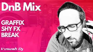 DJ Mix 2024  Live DnB Mix on DDJ 400 GRAFFIX SHY FX BREAK [upl. by Larrad]