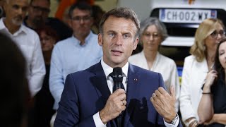 À Orange Emmanuel Macron venu défendre sa réforme du lycée professionnel entame sa rentrée [upl. by Llehsem]