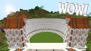 How to build a Greek Amphitheatre in Minecraft Survival [upl. by Agnola544]