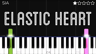 Sia  Elastic Heart feat Shia LaBeouf amp Maddie Ziegler  EASY Piano Tutorial [upl. by Etnuhs]