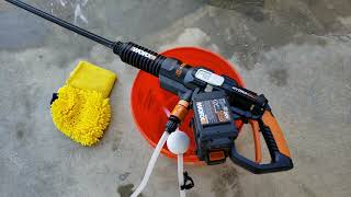 WORX Hydroshot Review 2019 450 PSI 40v Pressure Washer [upl. by Ahsimrac523]