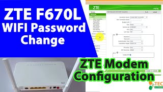 ZTE F670L Modem Password Change Settings  Change WIFI password of ZTE router Netplus in Hindi [upl. by Anul]