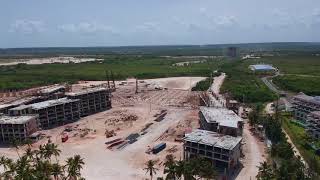 Hyatt Ziva Cap Cana construction next to Secrets Cap Cana Resort [upl. by Ahsirhcal]