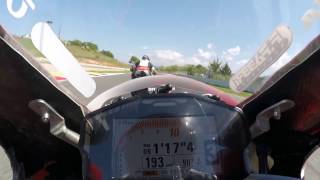 Ducati 1199R onboard Circuit de Catalunya Barcelona 204 lap [upl. by Dionisio]