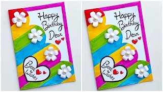 Happy Birthday greeting card for best friend  Birthday card easy and simple  Birthday card ideas [upl. by Yunfei]