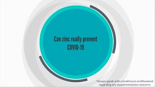 Can zinc really prevent COVID19 [upl. by Doralia343]