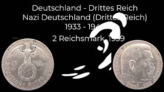 Deutschland  Drittes Reich 2 Reichsmark 1939Münzzeichen quotAquot  Berlin [upl. by Mareld]