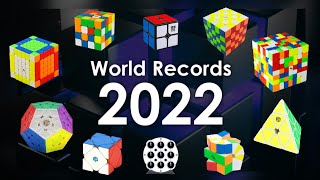 RUBIKS CUBE WORLD RECORDS 2022  WR Speedcubing [upl. by Aciret]