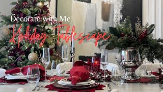 Christmas 2024 Decorate with me Holiday Tablescape Ideas [upl. by Caitrin]