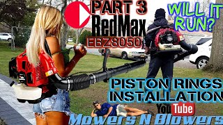 REDMAX EBZ8050 GAS BACKPACK LEAF BLOWER PISTON RINGS INSTALLATION amp JOHN DEERE JS63 LAWN MOWER PICK [upl. by Irra]