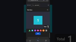 Google Dice Rollgoogle youtube tricks ytshorts [upl. by Shanney]