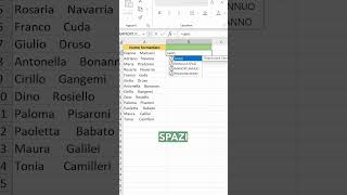 Come eliminare gli spazi di troppo tra le parole  Tutorial Excel [upl. by Argella]