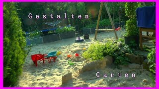 Garten Gestaltung mein schöner Garten auch für Kinder mit Spielplatz und Hochbeet Erweiterung [upl. by Demetria]