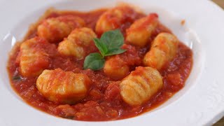 Gnocchi with Tomato Sauce Recipe  How to Make Gnocchi [upl. by Ytineres]