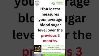 HbA1c What is it HbA1c test measures your average blood sugar level over the previous 3 months [upl. by Polly992]