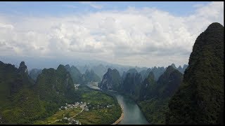 Epic Drone footage of China Yangshuo Mountains  Sept 2017 [upl. by Irek]