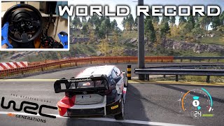 World Record Rally Japan Shinshiro Rally1  WRC Generations  T300RS  TH8A 4K60FPS [upl. by Creigh]