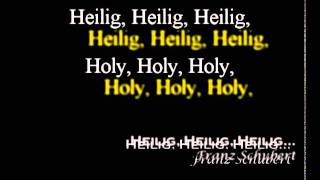 Heilig Heilig Heilig  Holy Holy Holy lyrics [upl. by Marchelle]