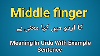 Middle finger meaning in urduhindi Middle finger k kia matlab hai Middle finger in sentence [upl. by Aziul]