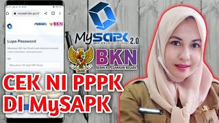 🔴Info Terbaru Cara Cek NI PPPK 2022 Melalui MySAPK BKN mysapkbkn [upl. by Chretien]