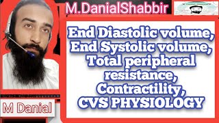 End Diastolic Volume End Systolic Volume TPR  Contractility  CVS PHYSIOLOGY M Danial Shabbir [upl. by Carrelli]