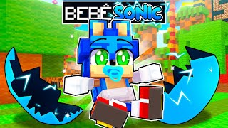 NASCI COMO BEBE SONIC no MINECRAFT [upl. by Kaylee]