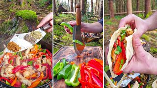 Chicken Fajitas ðŸ”¥ ASMR Forest Kitchen [upl. by Hallerson482]