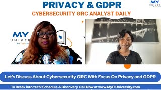 Break Into Cybersecurity GRC With Focus On Privacy and GDPR [upl. by Bopp]