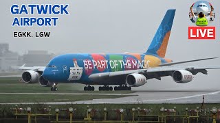 GATWICK AIRPORT  Plane Spotting 300324 liveplanespotting liveairport airportlive [upl. by Ysnap797]