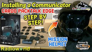 Installing a Helmet Communicator in a CKX Mission Helmet  Cardo Packtalk Edge  Easy Install [upl. by Notsreik]