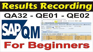 Results recording in sap qm quality inspection results recording procedure [upl. by Leoy]